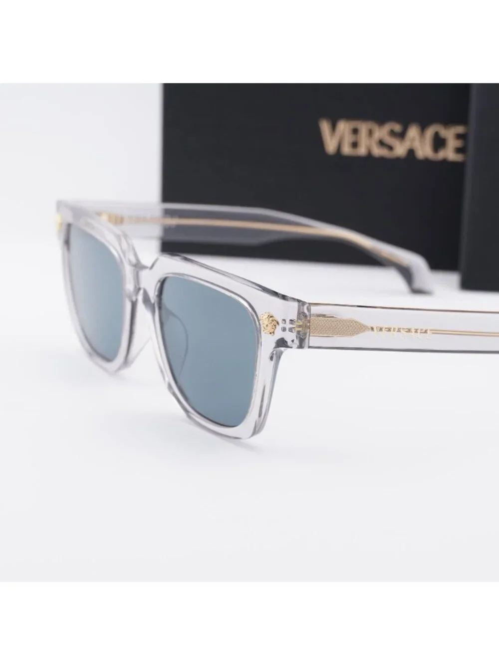 Versace VE4510U 530580 Unisex Square Sunglasses – Grey / Blue
